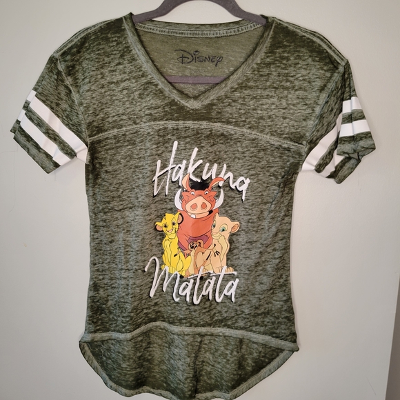 Disney Other - Disney Kids Green Hakuna Matata T-Shirt Size S Lion King Short Sleeve Graphic